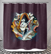 Lyrical Lines Shower Curtain